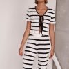 Clothing Runway Scout | Palms Knit Top (White)