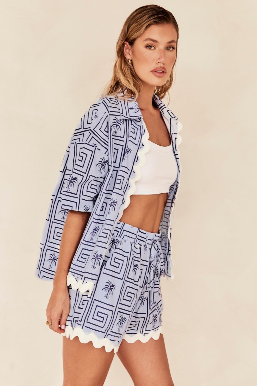 Maternity Runway Scout | Bea Shorts (Blue)